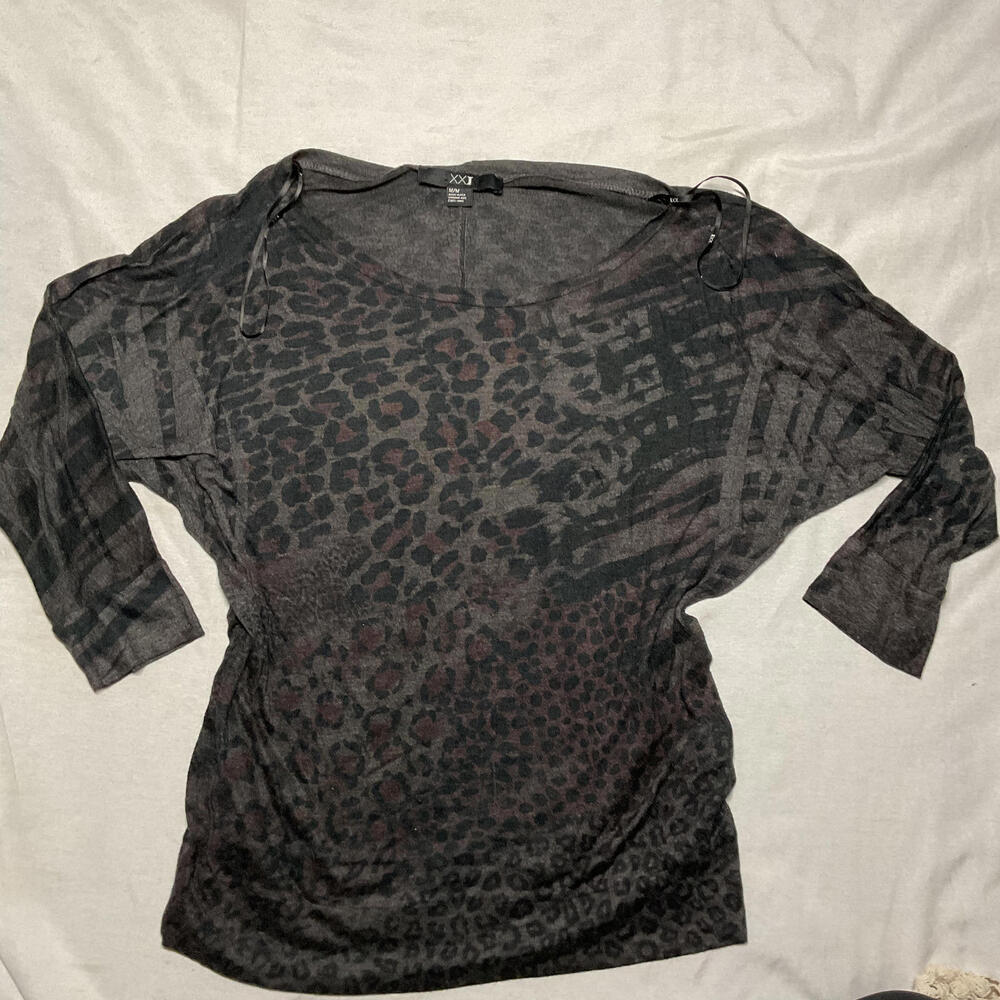 y2k f21 leopard half sleeve